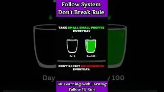 Small Profit Big Result, 1% Profit Rule #arlearningwithearning #tradingsetup