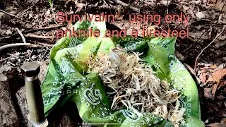 The technique of using wood shavings to light a fire 