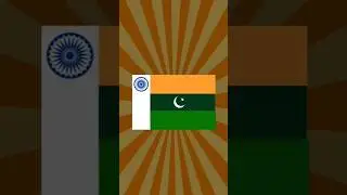 Mixing India Pakistan Flag Animation