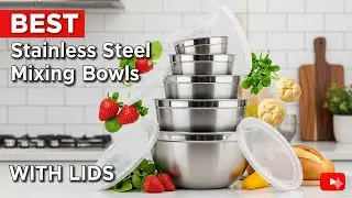 TOP 5 best stainless steel mixing bowls with lids 2026 | Best kitchen cookware