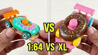 🍩 Hot Wheels Donut Drifter Showdown! 1:64 vs 1:43 XL Diecast Unboxing 😮&zwj;🔥