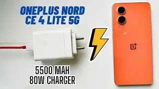 OnePlus Nord CE 4 Lite 5G Full Battery Charging Test - 5500mAh Battery with 80W Charger🔥