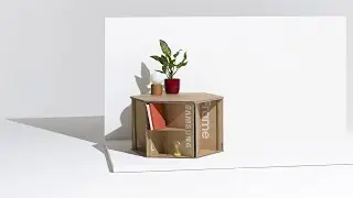 Abigail Whitelow creates modular storage system from Samsung Eco-Package cardboard box