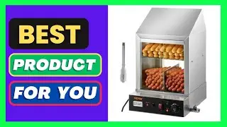 VEVOR 1200W Commercial Hot Dog Steamer 2 Tier Electric Bun Warmer w/ Slide Doors