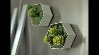 DIY Faux Succulent Planter Magnets