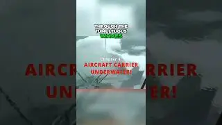 AIRCRAFT CARRIER in MASSIVE Waves!  #military #sea #shorts