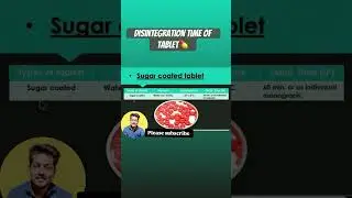 Disintegration time of tablet