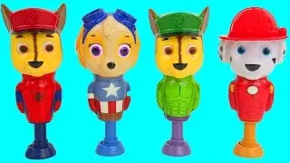 Popping toys with Paw patrol's wrong heads