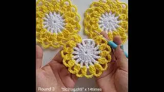 Crochet motif flower for beginners |crochet flower tutorial #crochetpatterns #diycrafts 