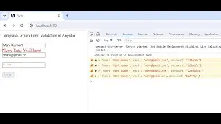 Simple Form with validation in Angular