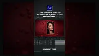 🎁FREE After Effects 3D Template CubicSpace(Mobile Stage) #aftereffects #aftereffectstemplate #shorts