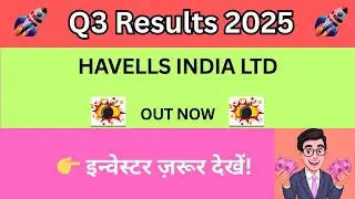 Havells India Q3 Results 2025 🔼 Profit Jumped?🔴Big Update for Investors🔴Havells India News Today