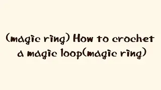 Avenir Crochet Learn - (magic ring) How to crochet a magic loop