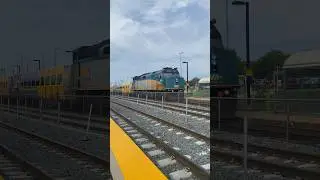 Via Rail Canada 🚂 crossing the station! #shorts #trainvideo #train