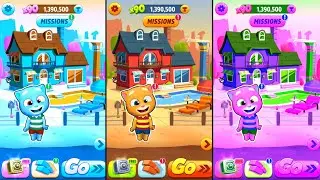 Talking Tom Gold Run Wild West Theme 3x Talking Ginger Colors Reaction Android Pad Gameplay