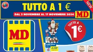 Volantino MD dal 5 novembre al 17 novembre 2024  🛒 TUTTO A 1 €  🎁 🟩⬜️🟥 #anteprima
