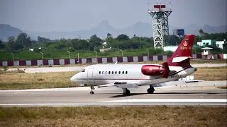 Private jet [Chartered plane] Crosswind landing 🛩😳  #youtubetrending #planespotting #aviation