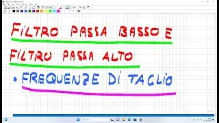 come si calcola la frequenza di taglio in un filtro passa basso e passa alto