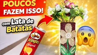 Olha essa ideia incrível com lata de batatas 