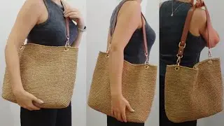 Easy Crochet Bag for Beginners/Paper Yarn Bag #diy #crochet #handmade