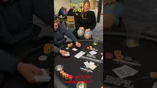 Tina hamming it up on the final table bubble !! #poker #bellarinepoker