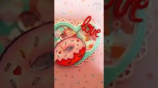 Day 7 #retoembellecedoresidp Tema:  #shaker💕#digistamp #donut #love #embellishment