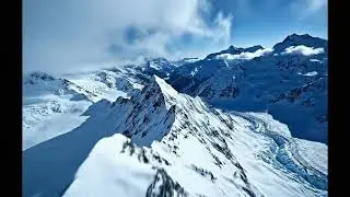 Snow Covered Winter Mountain Landscape With Cinematic View And Cold Atmosphere Video