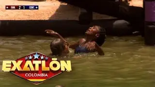 Gregoria es rescatada de la piscina | Exatlón Colombia