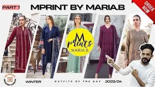 Maria B New Mprint Linen Unstitched Collection Winter Edition 23 Part 1