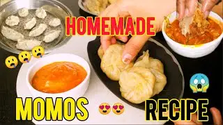 Viral Nepali Momos Recipe & Red Chuteny in Hindi😋| Easy Suji Momo🥟 Spicy Street Food| Cooking Video🤌