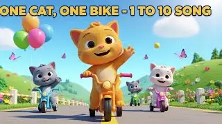 Learn Numbers 1&ndash;10 with Cats on Bikes! | Nursery Rhymes for Kids
