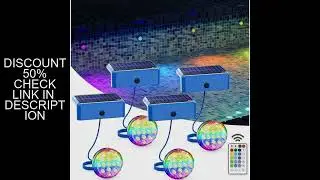 Solar Underwater Swimming Pool Lights with Remote Control, 16 Colors Lighting Pool Lights for Above