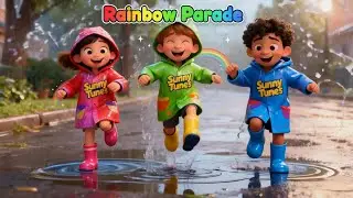 Rainbow Parade | Learning Colors Song | Preschool Fun Rhyme - Sunny Tunes