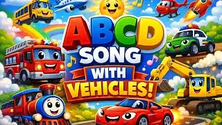 Vehicle ABC | Learn The Alphabet with Cars | Hello Toonzy | Nursery rhyemes for kids