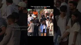 Girl cute reaction when she saw Virushka 🤭❤️|#virushka #viratkohli #anushkasharma #explore #shorts
