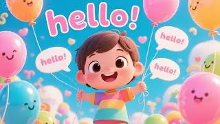 Ten Little Balloons Floating Up | Counting Song for Kids | Fun Learning Rhyme with Colors & Numbers