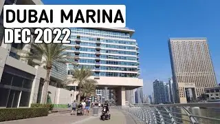 Dubai Walk 4K | Dubai Marina | Dubai Tram Ride | United Arab Emirates 🇦🇪