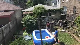 Setting up the pool 🏊&zwj;♀️