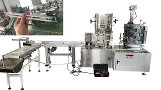 High Speed Single Paper Straw Packing Machine PLC Control Individual Plastic Straw Packing Machine