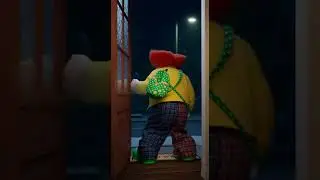 Clown sneaking out but shoes make noise each step #viral #funny #ai #brainrot #fyp #shorts