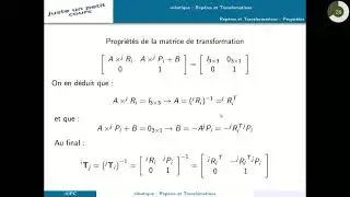 Rep&egrave;res et matrice de transformation