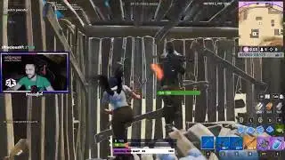 Fortnite @Twitch on peeceful channel /w pulsoid heart rate widget