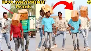 Box Wrapping On People Prank Epic Funny Reaction @dvpranktv4082