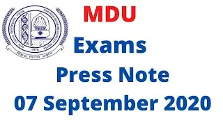 MDU Exam notice