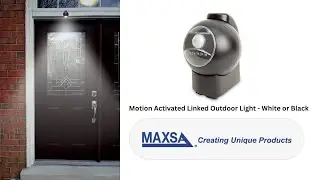 Motion Activated Linked Outdoor Light - White or Black || MAXSA Innovations