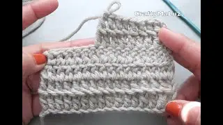 CROCHET TUTORIAL Punto a crochet | Como tejer dos hileras de puntos altos al mismo tiempo a crochet