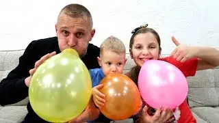 Cine umfla mai multe baloane challenge / Kids play with funny balloons