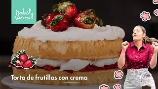 Torta de frutillas con crema