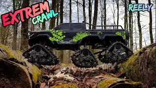 ⚠️Extrem Klettern mit Traxxas Ketten &uuml;ber die Baumst&auml;mme 🎥🖤👌  Reely FreeMen6x6 Umgebaut