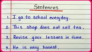 Sentences in english | Read and write 10 sentence | Improve your english | English speaking practice